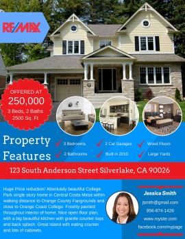 Template 128 real estate e-flyer design